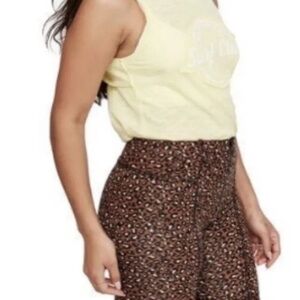 Free People Martine Tank Graphic T-Shirt Cutout Burnout Size Small